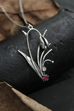 Snowdrop pendant Silversmithing jewelry