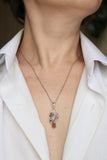 Mushroom necklace Hand fabricated jewelry Botanical pendant