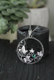 Ivy pendant Botanical jewelry Silversmithing