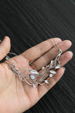 Willow necklace Silver botanical pendant Twig jewelry Elven style