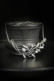 Willow necklace Silver botanical pendant Twig jewelry Elven style
