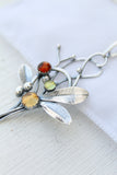 Autumn berries pendant Handgrafted jewelry Silversmithing