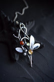 Autumn berries pendant Handgrafted jewelry Silversmithing