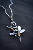 Autumn berries pendant Handgrafted jewelry Silversmithing