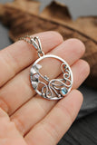 Ginkgo pendant Botanical jewelry Elven silver pendant Wedding necklace Romantic jewelry