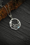 Ginkgo pendant Botanical jewelry Elven silver pendant Wedding necklace Romantic jewelry