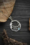 Ginkgo pendant Botanical jewelry Elven silver pendant Wedding necklace Romantic jewelry