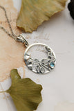 Ginkgo pendant Botanical jewelry Elven silver pendant Wedding necklace Romantic jewelry