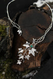 Ivy silver jewelry Open necklace Wedding botanical jewelry
