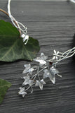 Ivy silver jewelry Open necklace Wedding botanical jewelry