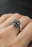 Spider lily ring Flower proposal ring silversmithing