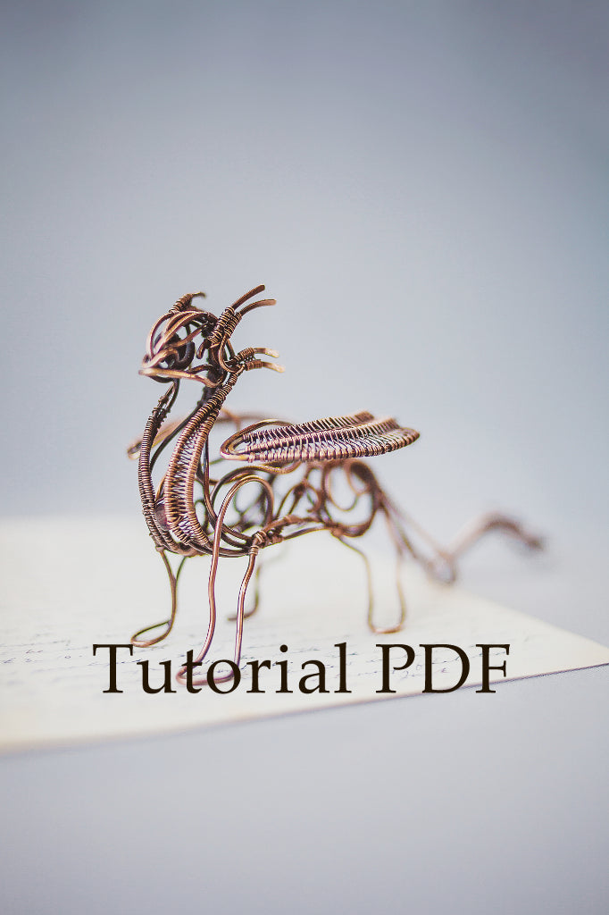 Tutorial DIY project PDF Tutorial wire wrapped sculpture Dragon Wi