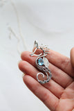 Seahorse pendant ooak nautical jewelry