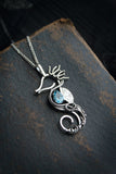 Seahorse pendant ooak nautical jewelry