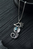 Seahorse pendant ooak nautical jewelry
