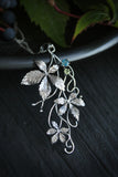 Virginia creeper pendant Botanical jewelry