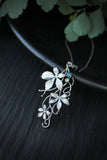 Virginia creeper pendant Botanical jewelry
