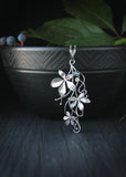 Virginia creeper pendant Botanical jewelry