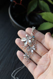 Virginia creeper pendant Botanical jewelry