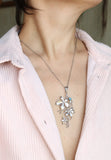 Virginia creeper pendant Botanical jewelry