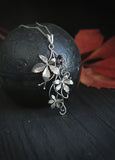 Virginia creeper pendant Botanical jewelry