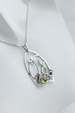 Silver pendant Lotus flower
