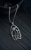 Silver pendant Lotus flower