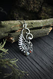 Mushroom pendant Silversmithing Botanical jewelry