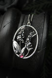 Foxglove pendant Botanical jewelry Handcrafted