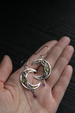 Moon earrings Celestial jewelry Silversmithing