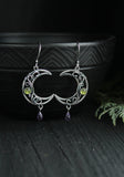 Moon earrings Celestial jewelry Silversmithing