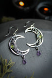 Moon earrings Celestial jewelry Silversmithing