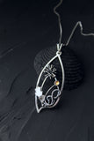 Dandelion pendant Floral jewelry Silversmithing