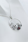 Wild rose artisan pendant Silversmithing