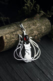 Kitsune fox pendant Hand fabricated jewelry
