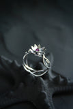 Lotus ring Proposal flower ring Artisan jewelry