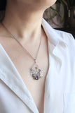 Fern necklace Silver pendant Forest necklace