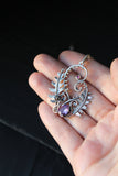 Fern necklace Silver pendant Forest necklace