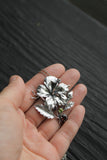 Silversmith hibiscus pendant Silversmithing