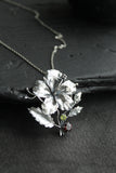 Silversmith hibiscus pendant Silversmithing
