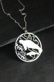 Manatee pendant Artisan jewelry Silversmithing