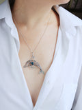 Dolphin pendant Hand fabricated silver jewelry