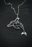 Dolphin pendant Hand fabricated silver jewelry