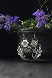 Poppy earrings Silversmithing Floral jewelry Botanical style