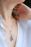 Mushroom pendant Silversmithing Botanical jewelry