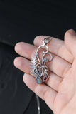 Mushroom pendant Silversmithing Botanical jewelry