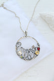Pumpkins silver pendant Hand fabricated jewelry
