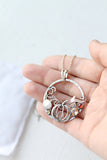Pumpkins silver pendant Hand fabricated jewelry