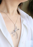 Silver Dragonfly pendant Hand fabricated jewelry