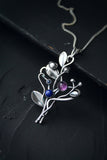 Blueberry pendant Artisan jewelry Silversmithing